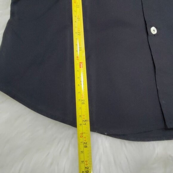 Love Moschino Black Slim Fit Logo Patch Long Sleeve Button-Up Shirt Men's Size M - Picture 15 of 15